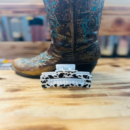 Cow Print Hair Claw