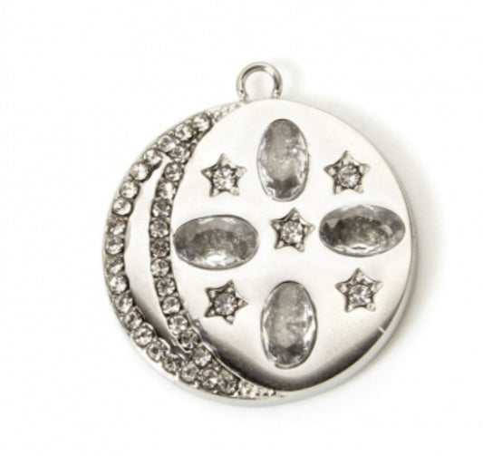 Galaxy Moon Charm