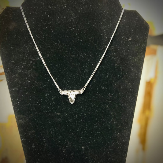 Black/white Cowhide Necklace