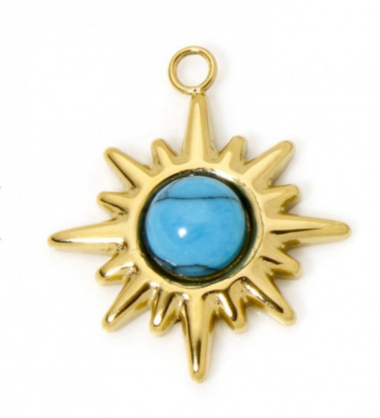 Blue Star Charm