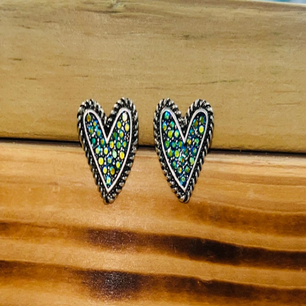 Rocking the Day Heart Earrings