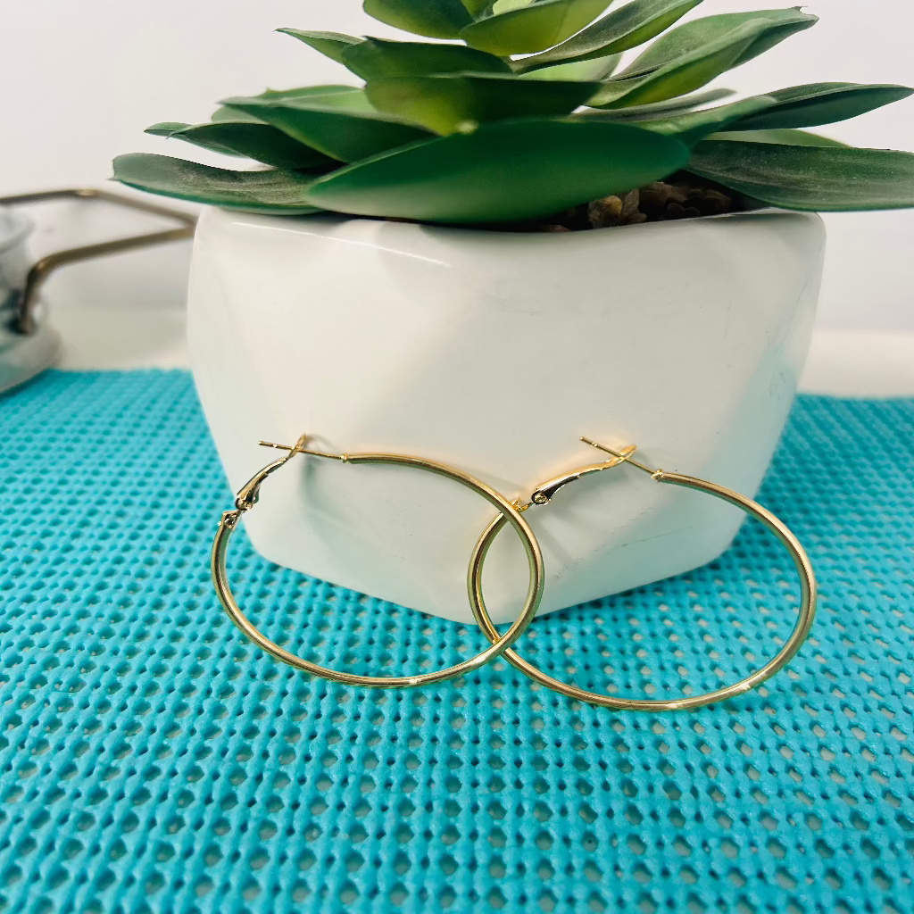 Golden Mesa Hoop Earrings