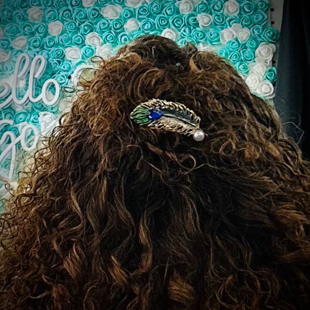 Vintage Feather Hair Clip