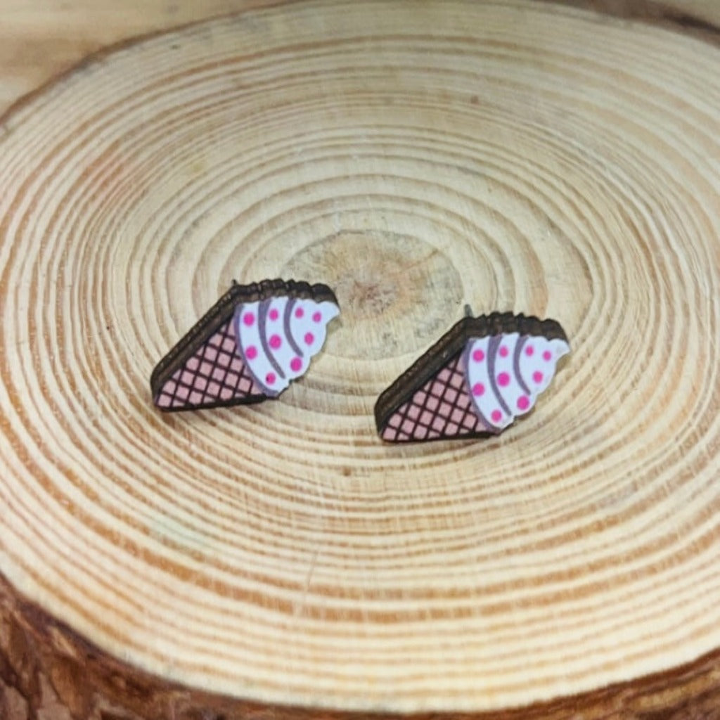 Ice cream cone earrings