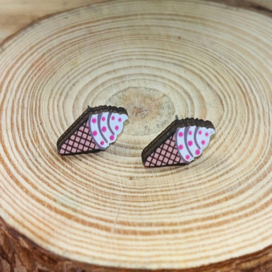 Ice cream cone earrings