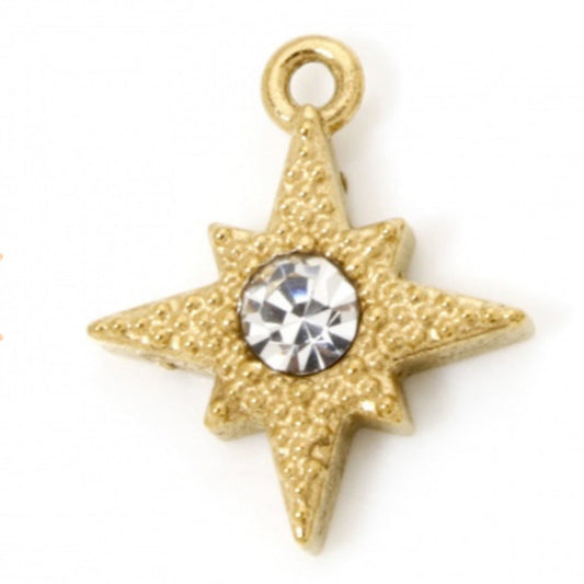 Rhinestone Center Star Charm