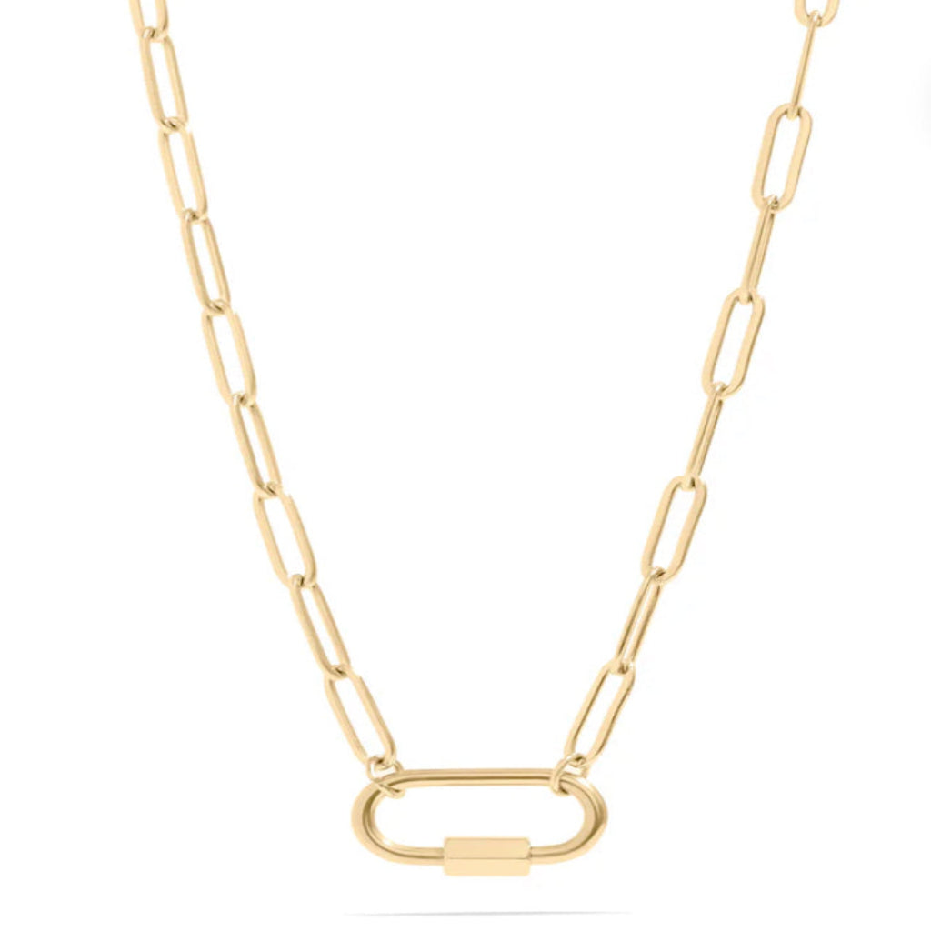 Gold Carabiner Necklace