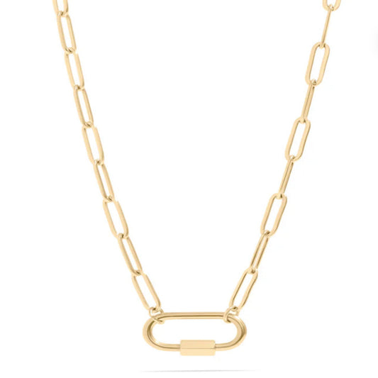 Gold Carabiner Necklace