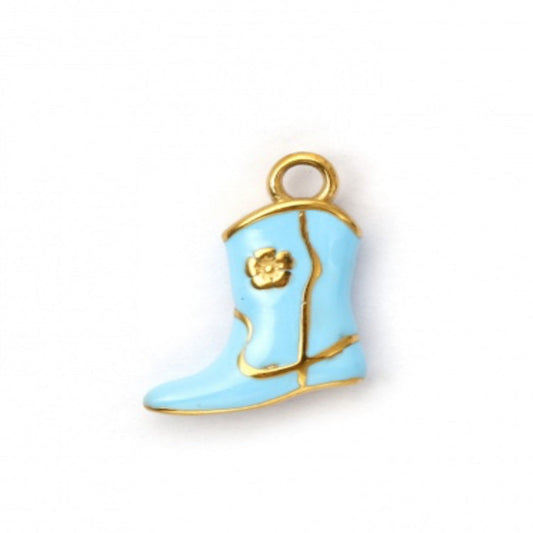 Blue Cowboy Boot Charm