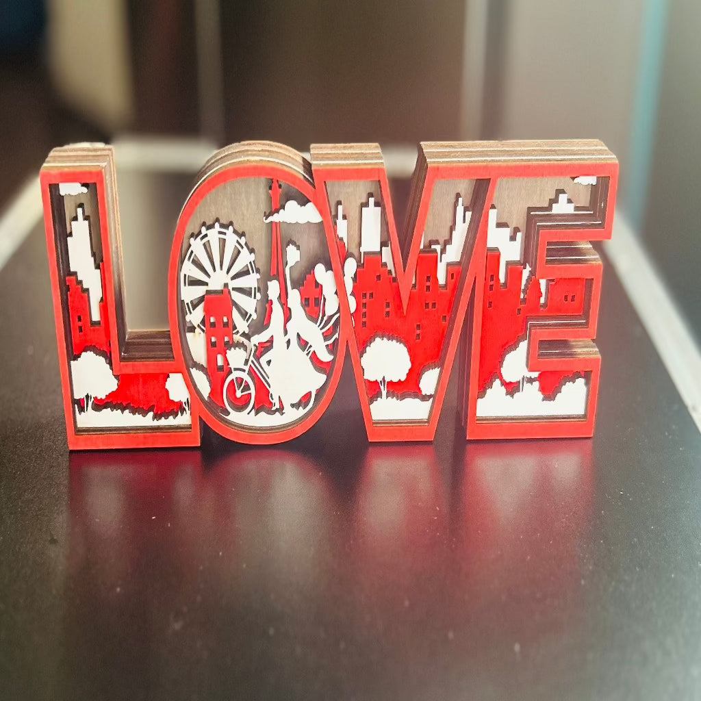 3D Love Table Sign