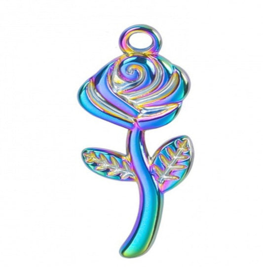 Multicolor Rose Charm
