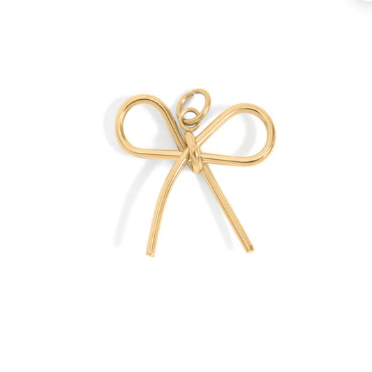 Thin Gold Bow Charm