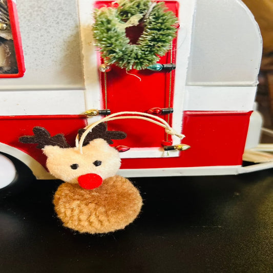 Rudolph Pom Ornaments
