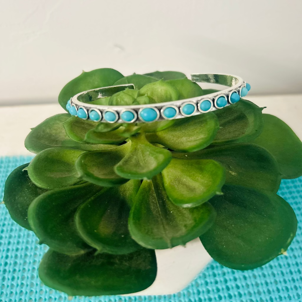 Synthetic Turquoise Cuff Bracelet
