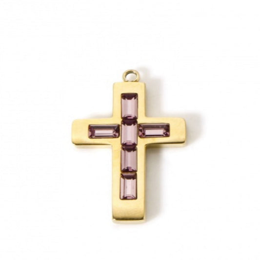 February Cross Charm