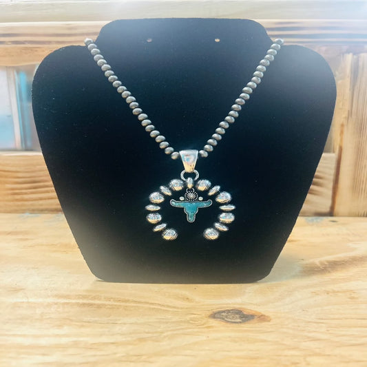 Alexander Bull Skull Necklace
