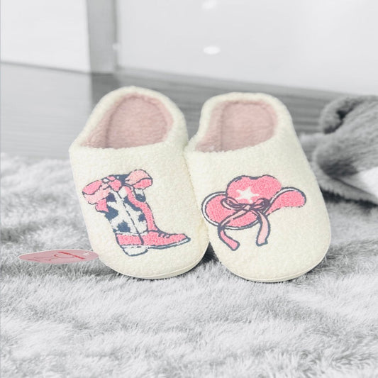 Cowgirl Plush Slippers