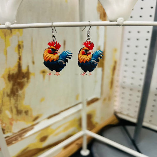 Rooster Earrings