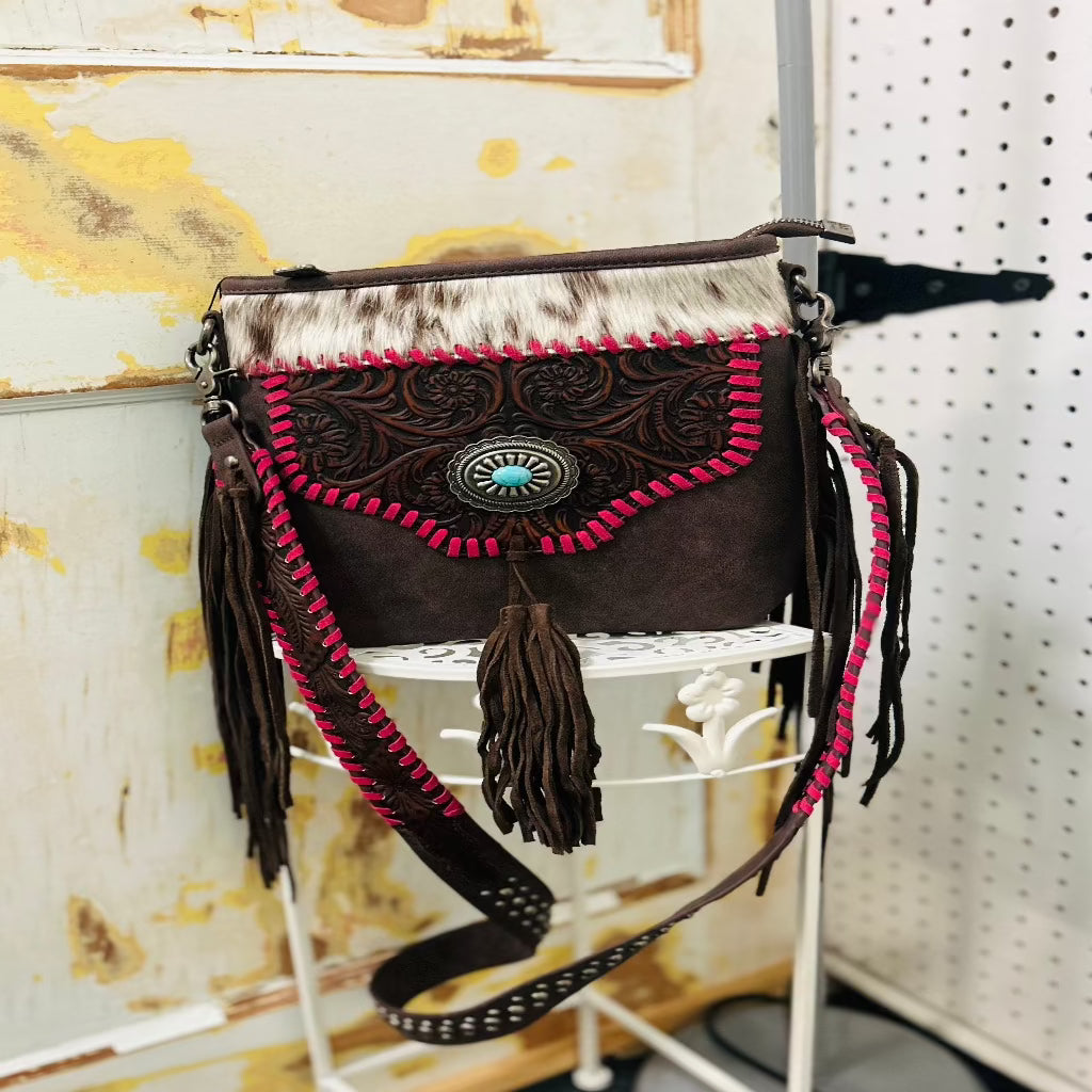 Floral Tooled Handbag