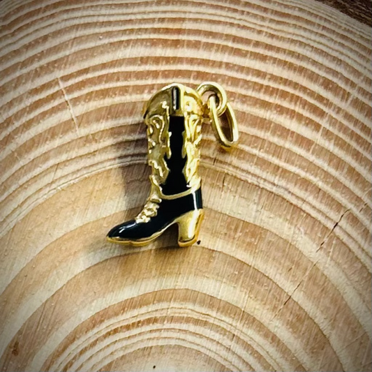 Black/Gold Boot Charm