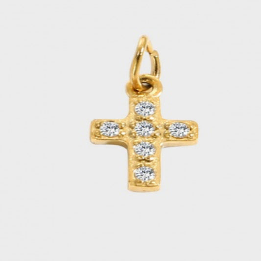 Rhinestone Cross Charm