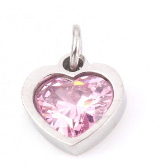Light Pink Heart Charm
