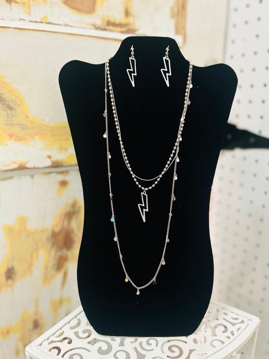 Lightning Strike Necklace Set