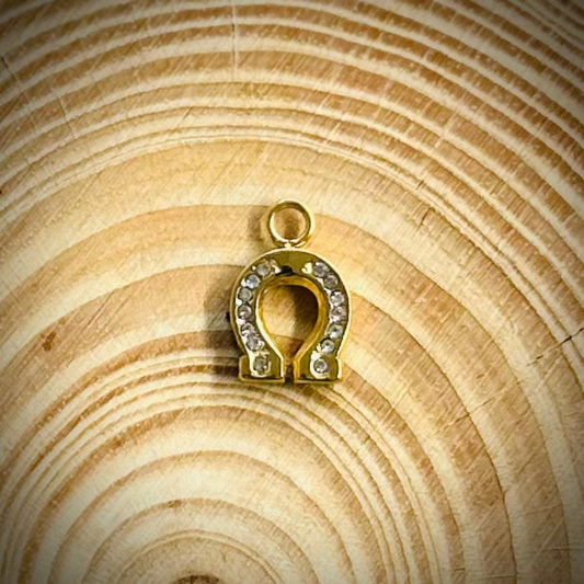 Gold Horseshoe Charm