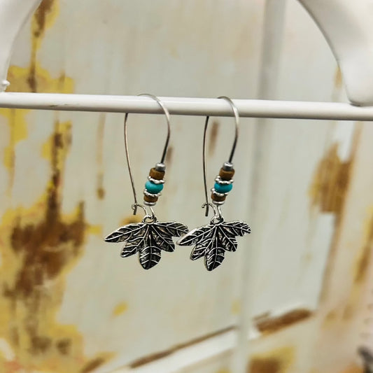 Leaf Pendant Earrings