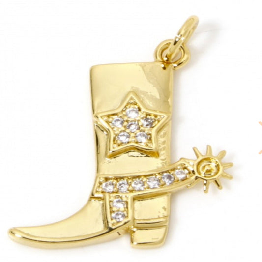 Boot With Spur Charm