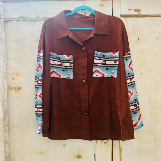 Loren Aztec Print Top