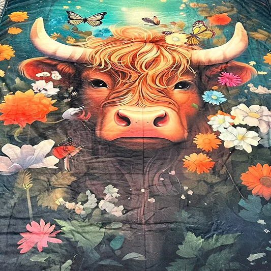 Floral Cow Blanket