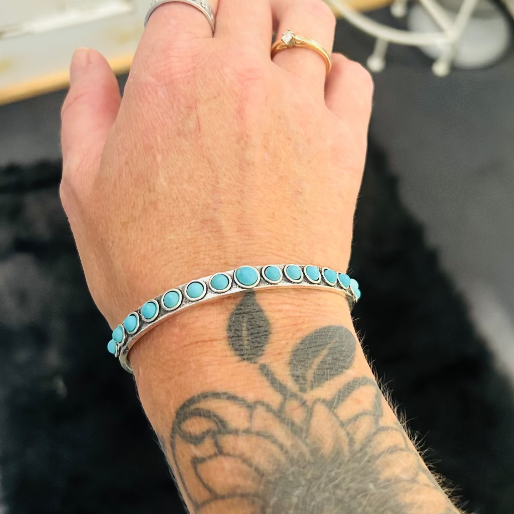 Synthetic Turquoise Cuff Bracelet