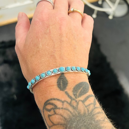 Synthetic Turquoise Cuff Bracelet