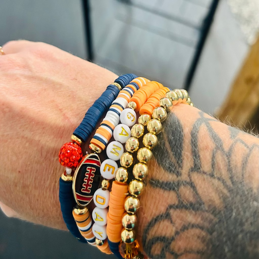 Orange Game Day Bracelets