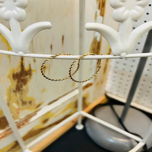 Twisted Rope Hoop Earrings