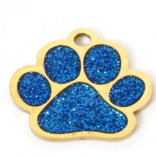 Blue Paw Print Charm