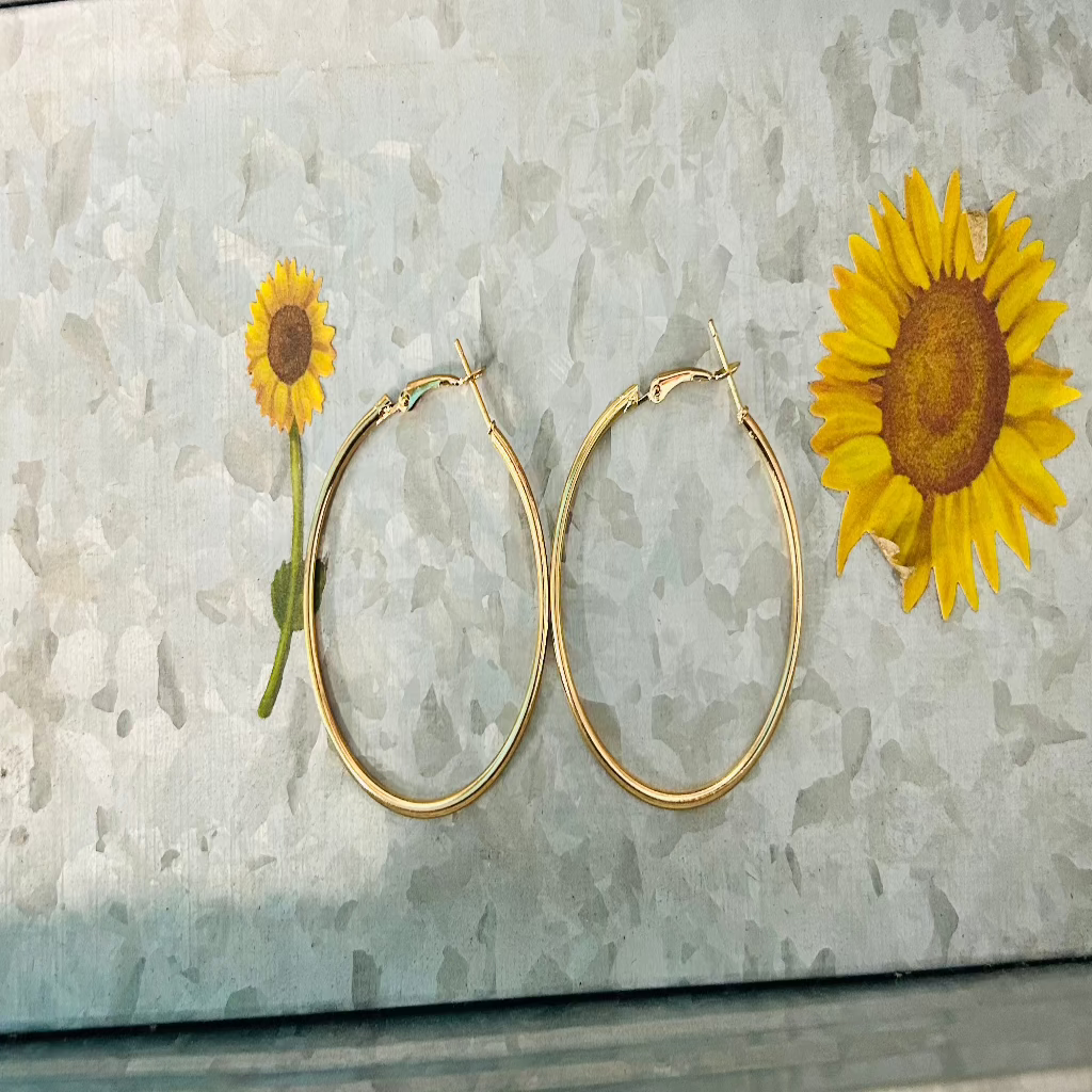 Golden Mesa Hoop Earrings