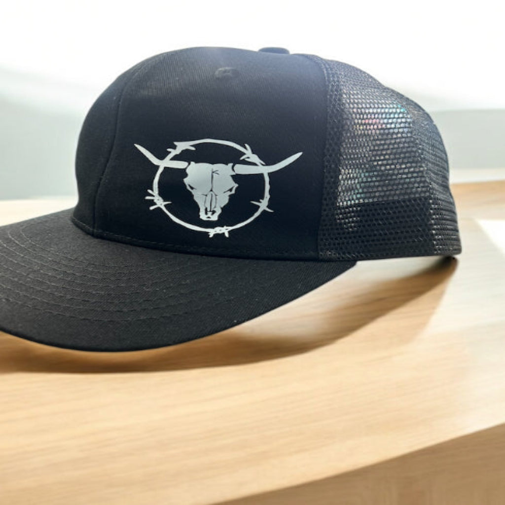 Black Bull Skull Hat