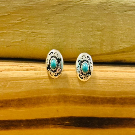 Round Stud Earrings