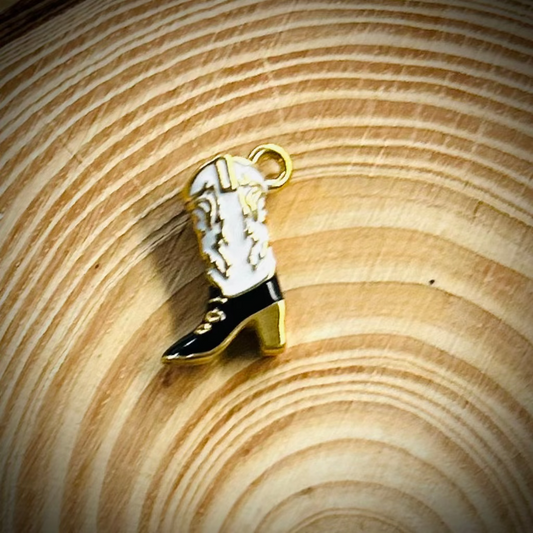 White/Black Boot Charm