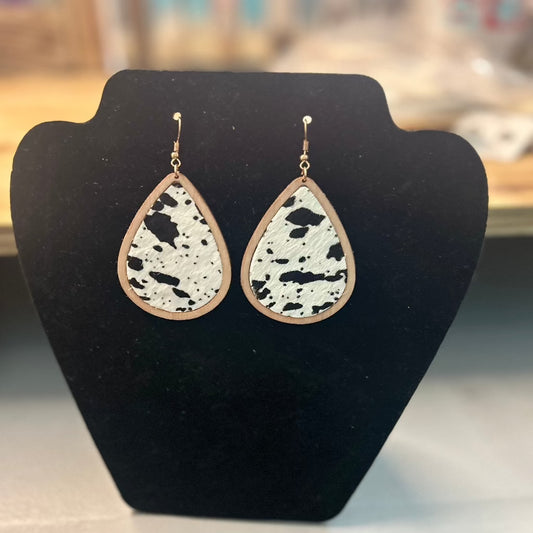 Cow print Teardrop Earrings