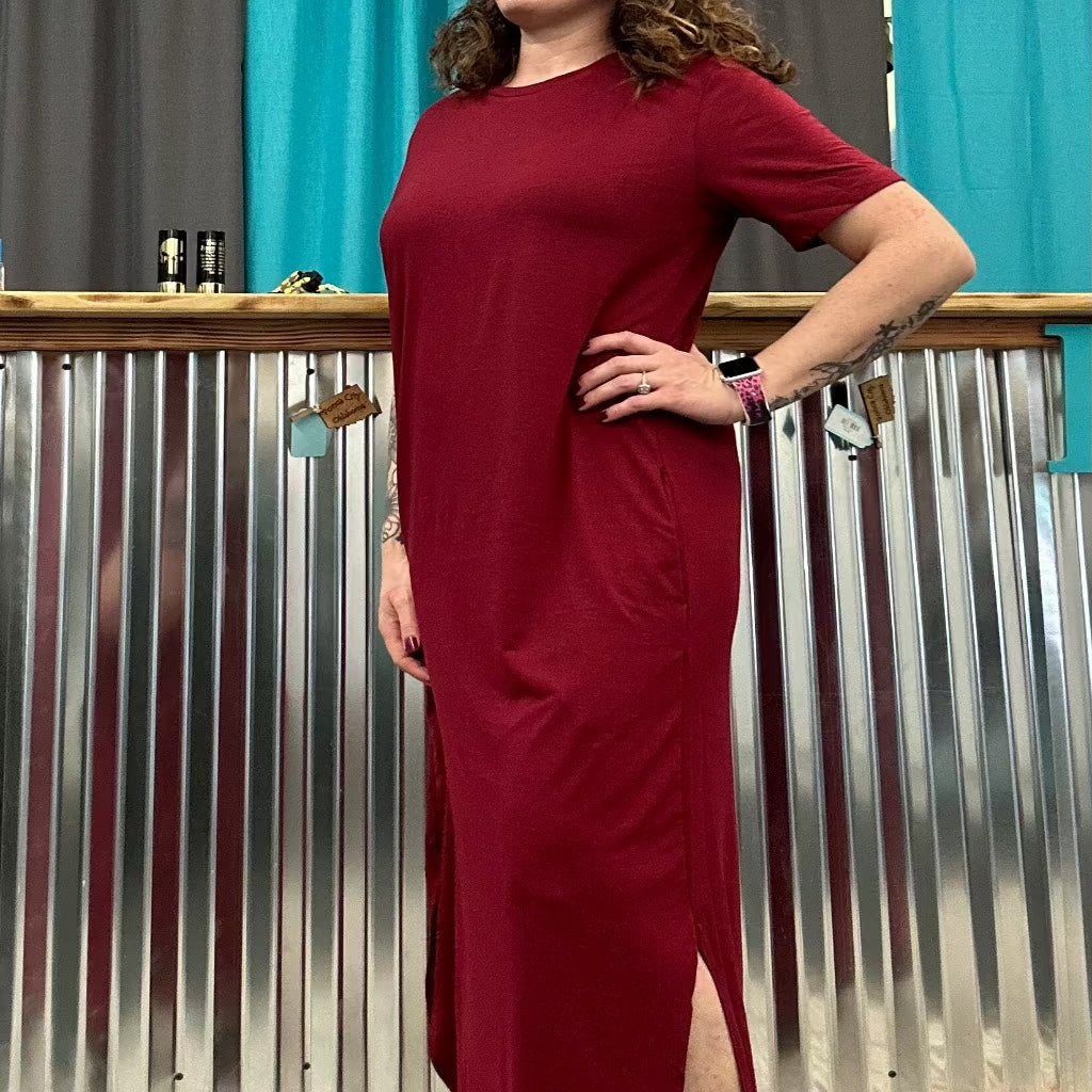 Simple Crew Neck Dress