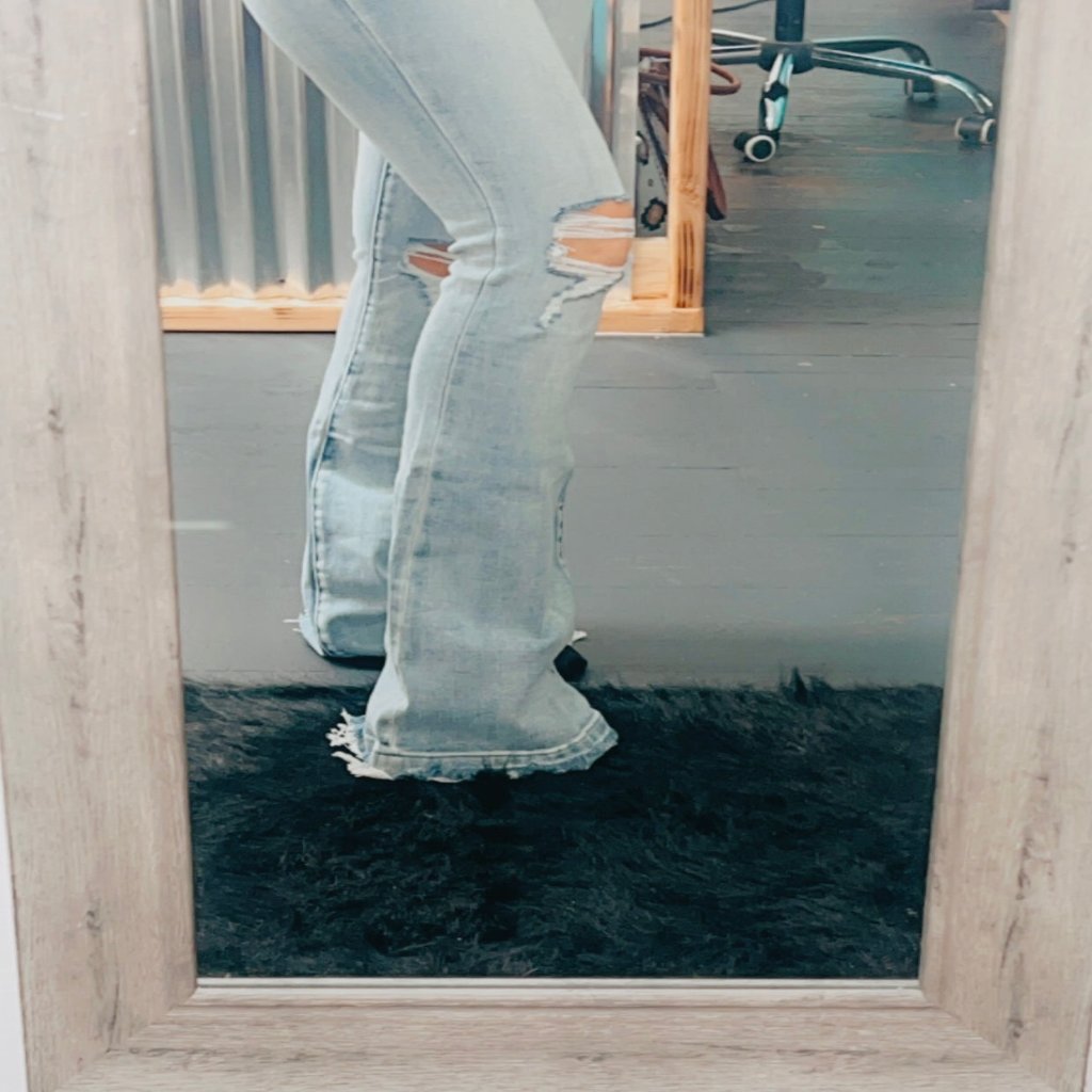 Mid Rise Flare Jeans