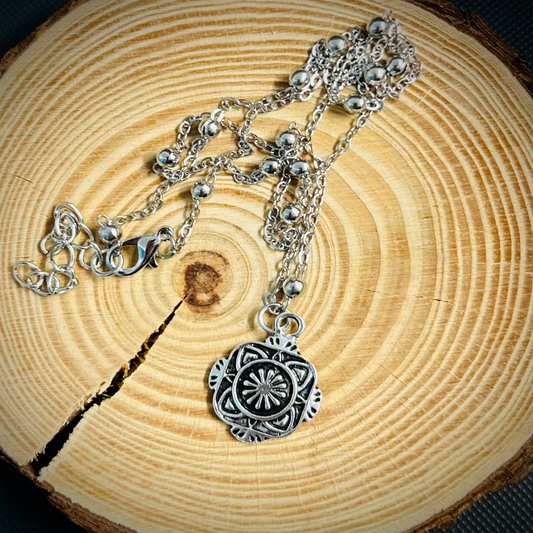 Square Flower Necklace