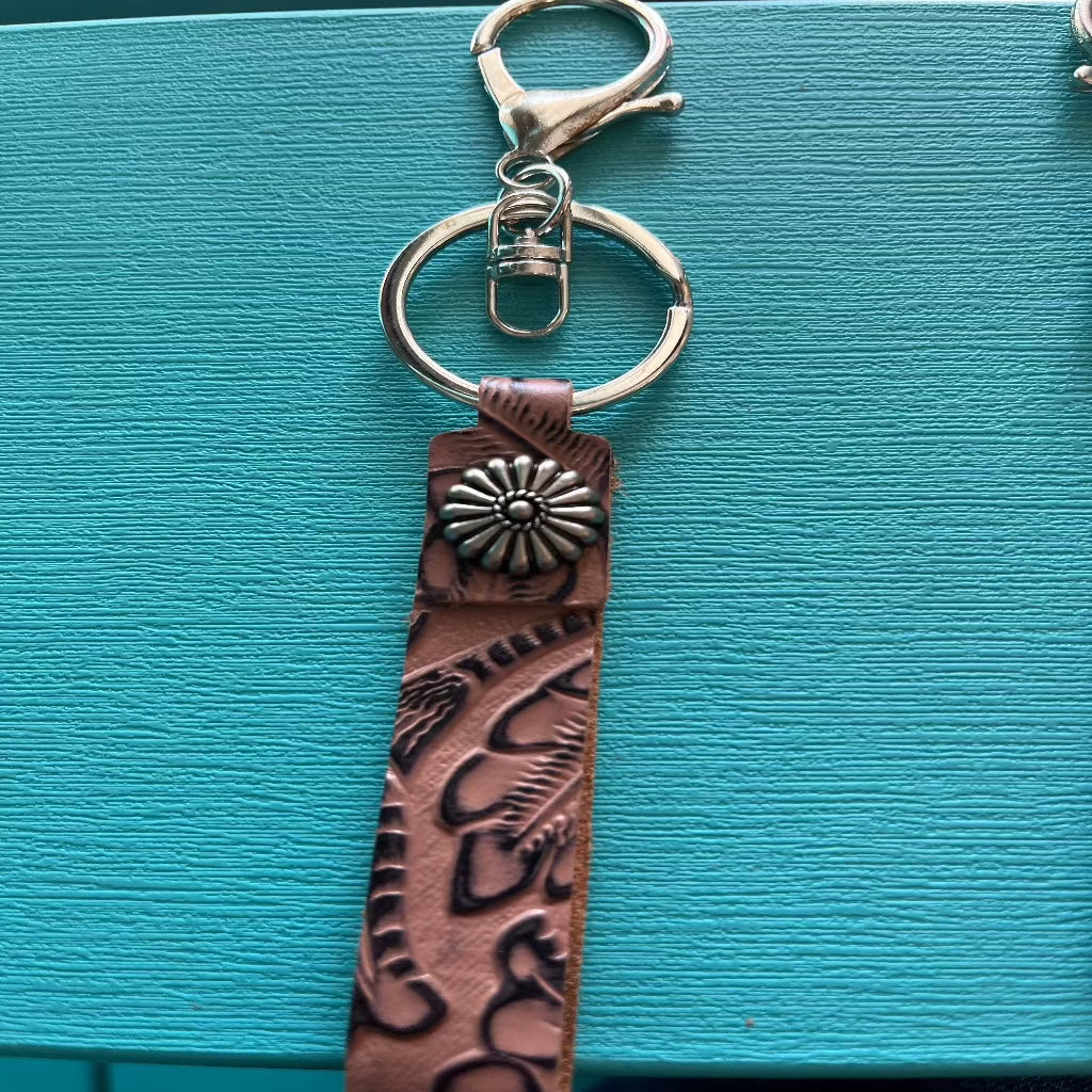 Western Leather Keychain