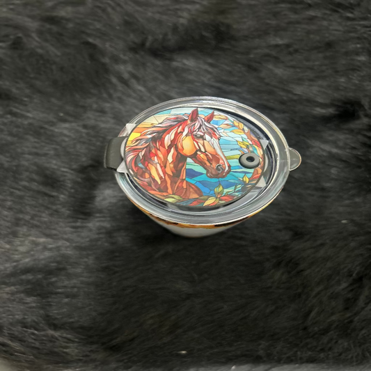 Horse Tumbler Lid Plate