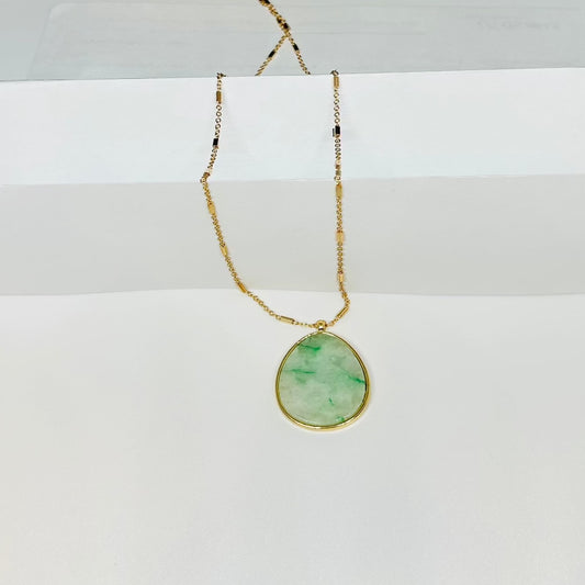 Allison Green Stone Pendant Necklace