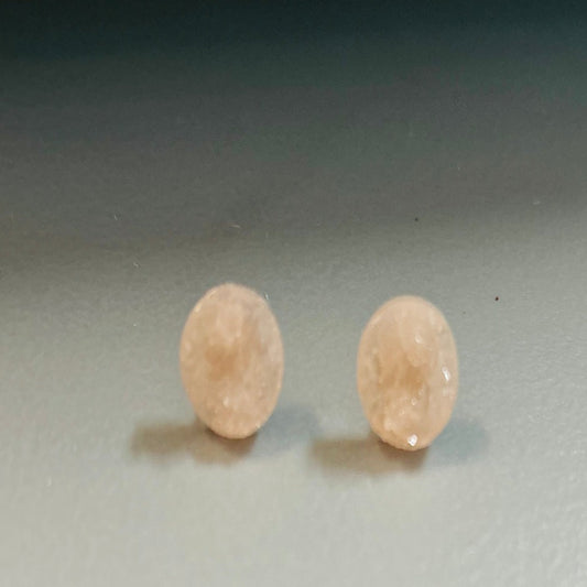 Peach Druzy Earrings