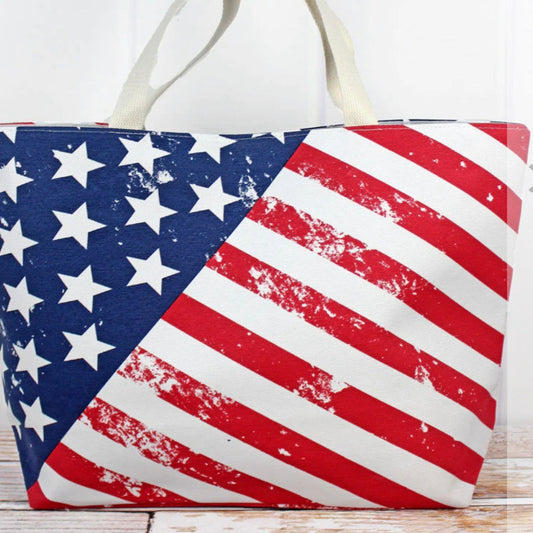 American Flag Tote Bag